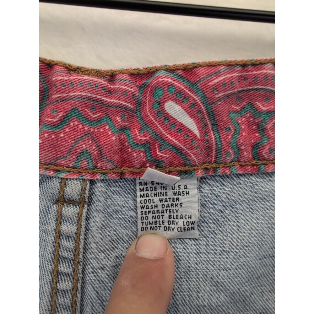VTG Bugle Boy Mom Jeans Women's Size 18 Light Wash 80s 90s Made In USA - Picture 11 of 16